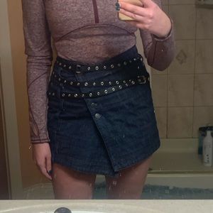 BURBERRY Chambray Wrap Skirt Nova Check Italy Sz uk 10 us 8